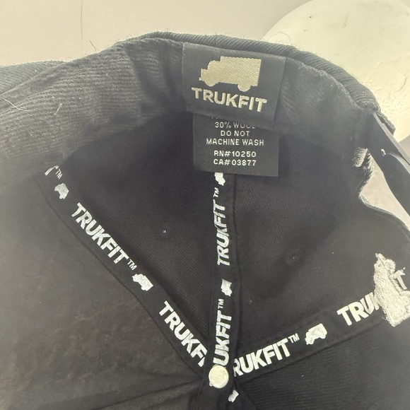 Trukfit 2 Trucks Chains Mens Strapback Black Adjustable Wool Blend Hat Y2K - Picture 7 of 8